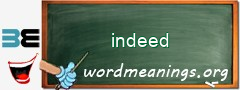 WordMeaning blackboard for indeed